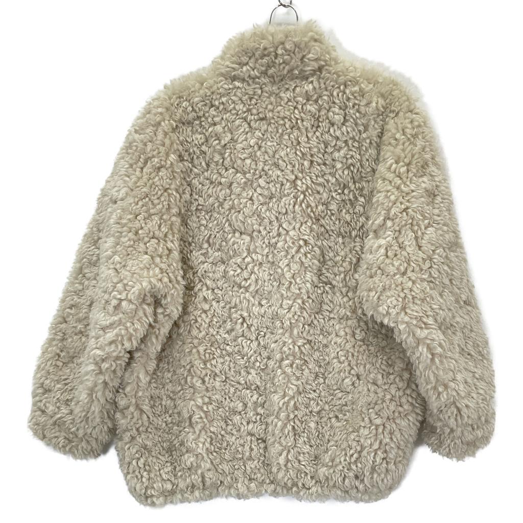 CLANE [xMINAMI TANAKA] 13104-0612 22AW Ivory CURL FUR SHORT COAT Jacket 2 IvoryUsed