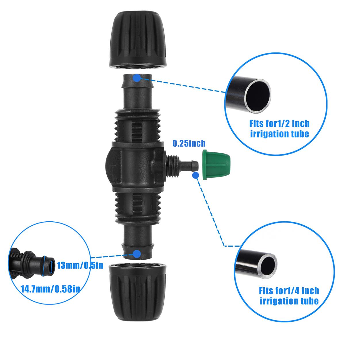 

1/2 Pipe(DN16mm) To 4/7mm Hose Reducing Connector Green Nut Locked 3/4/6-Way Joint Garden Drip Irrigation System Fittings 2Pcs