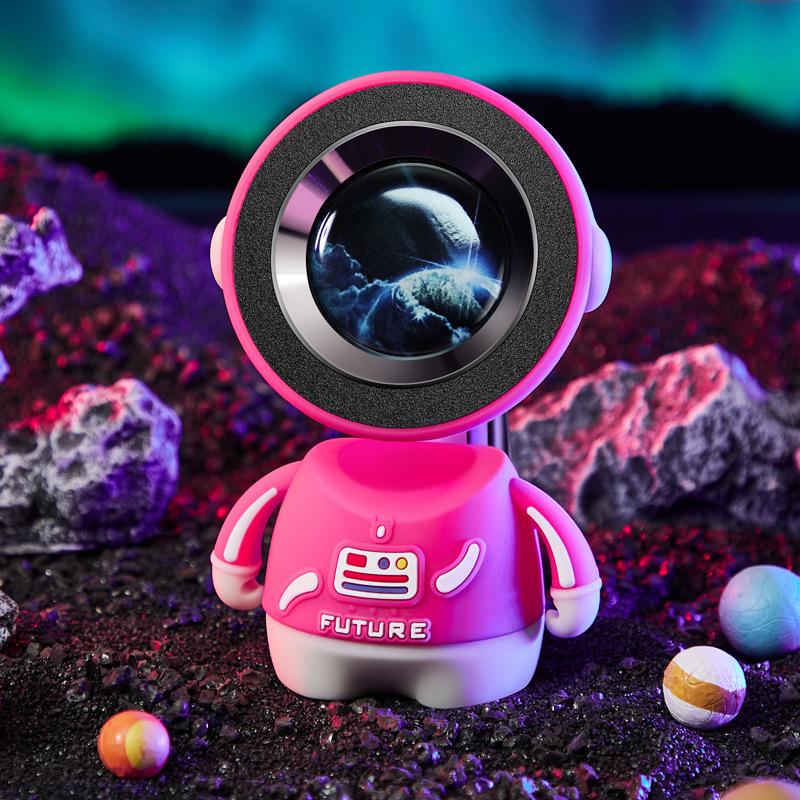 Magnetic Dashboard Mount: Cartoon Astronaut Car Phone Holder