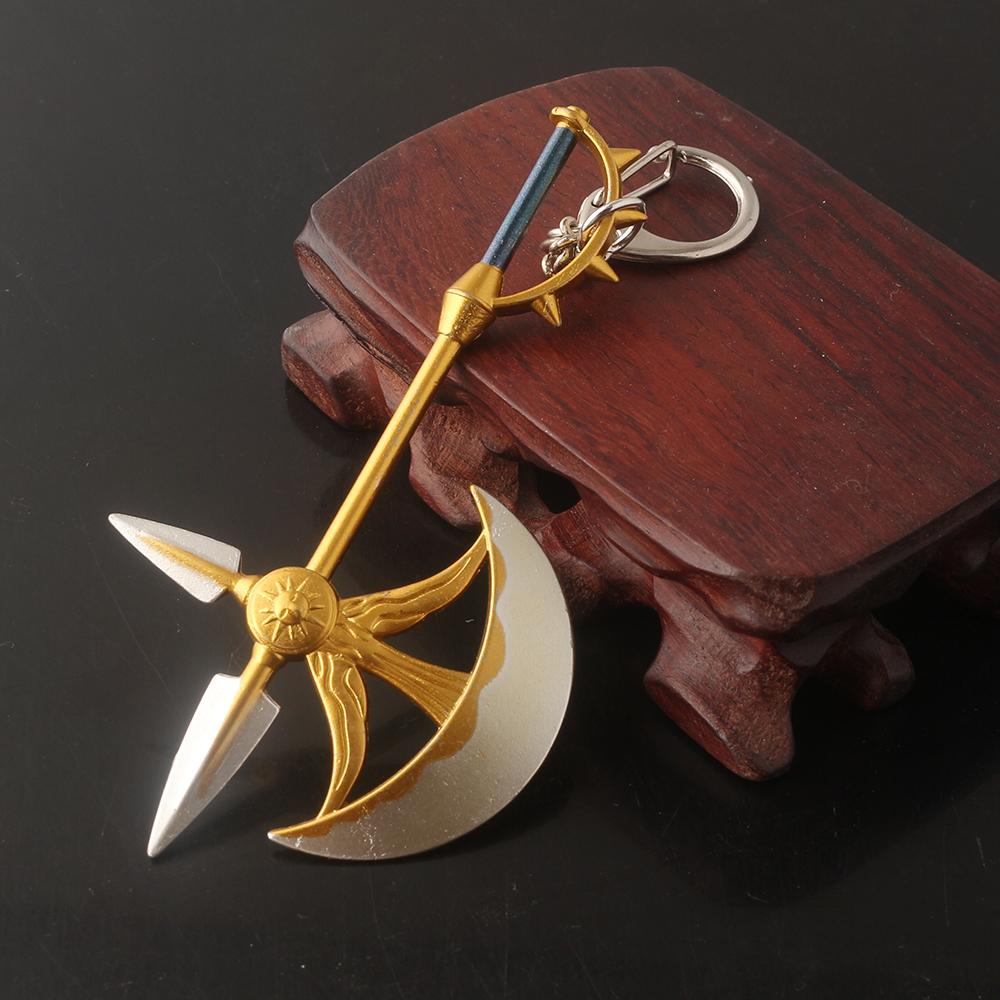 Anime I Sette Peccati Capitali Escanor Rhitta Portachiavi Nanatsu no Taizai Ascia Apribottiglie Ciondolo Portachiavi per Uomini Donne Regalo Gioielli