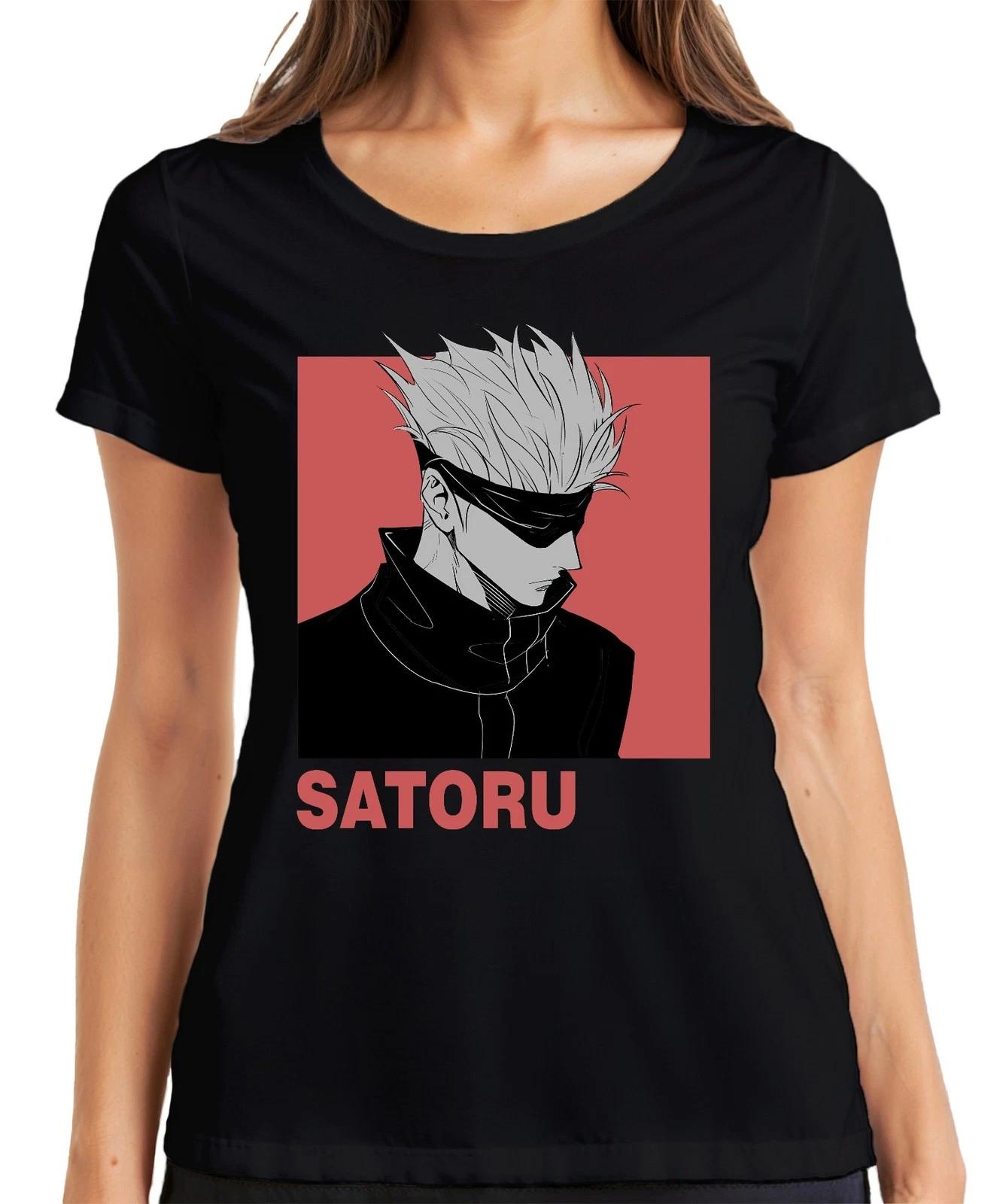 SATORU GOJO Jujutsu Kaisen Anime Ästhetik Fan Geschenk Augenbinde Damen T-Shirt L
