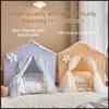 Cute Lace Pet Tent Nest Cat Dog Sleeping Creative House Bed Cats Villa Indoor Small Medium Dogs House Beds Comfortable Supplies