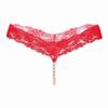 Sexy Lace Massage Pearl G-String Knickers Women Briefe Erotic Thongs Low Waist Underpants Personal Secrets Panties Hot Wife Gift