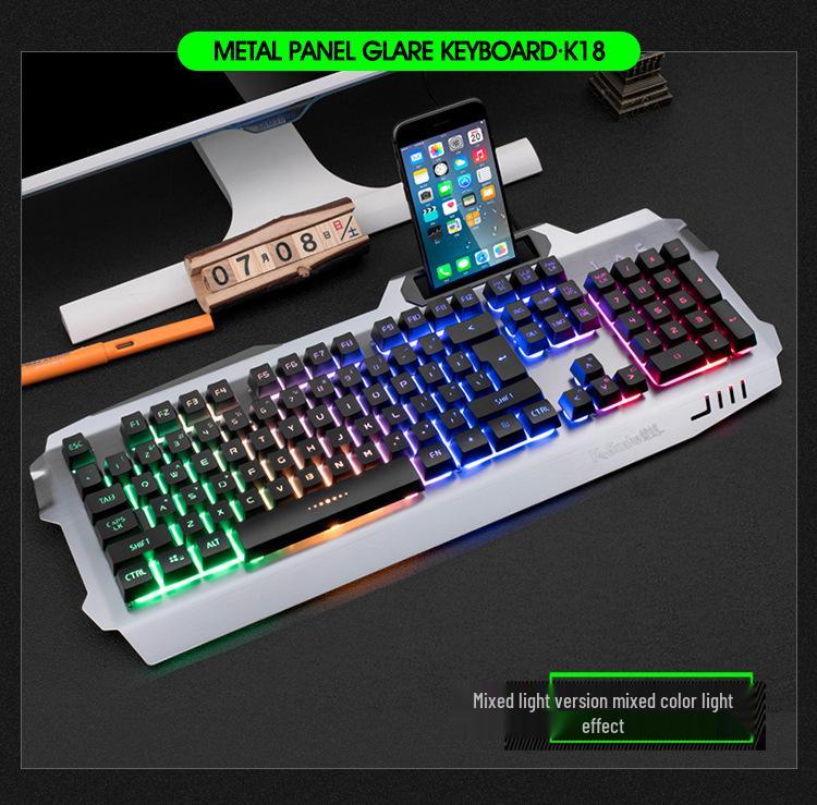 Viper K18 Luminous Metal Wired Gaming Keyboard