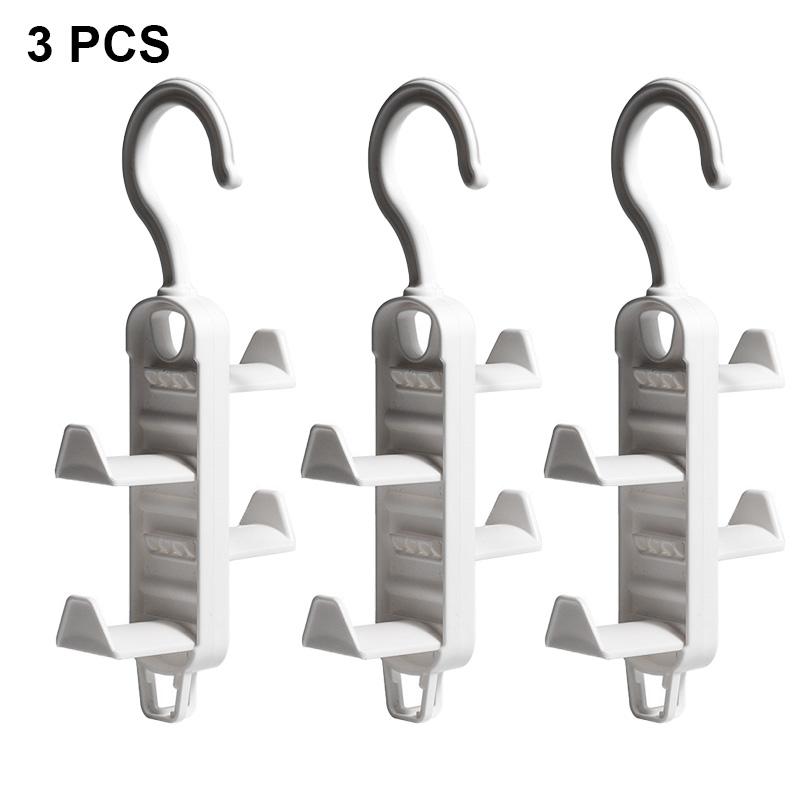 3PCS Storage Clothes Hanger Wardrobe Storage Multifunctional Clothes Rack Traceless Hanging Bag Rack Non Perforated Hanging Hook
