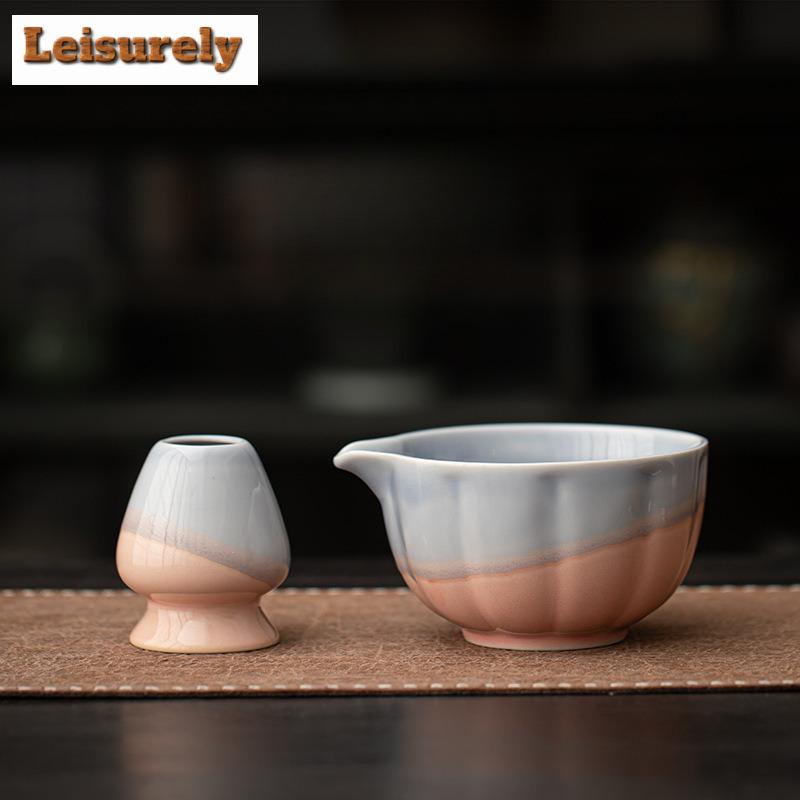 Kiln-change Ceramic Petal Matcha Bowl Tea Ripen Ice Cream Glaze Tea Set Accessories Song Dynasty Tea-shop Tool Tea Brush Holder