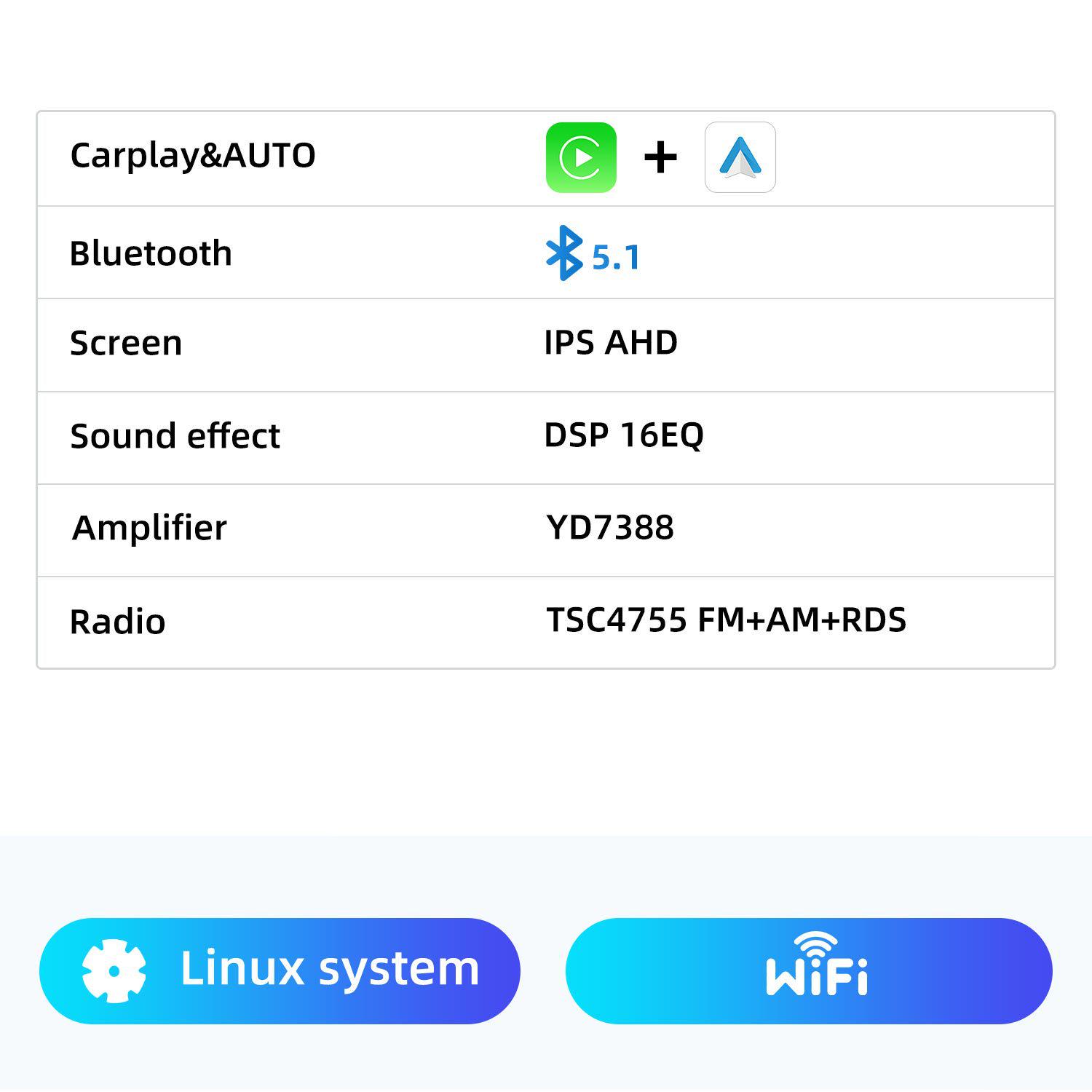 9-10 Inch Android Car Smart Screen Navigation & Reverse Camera System 7-inch model