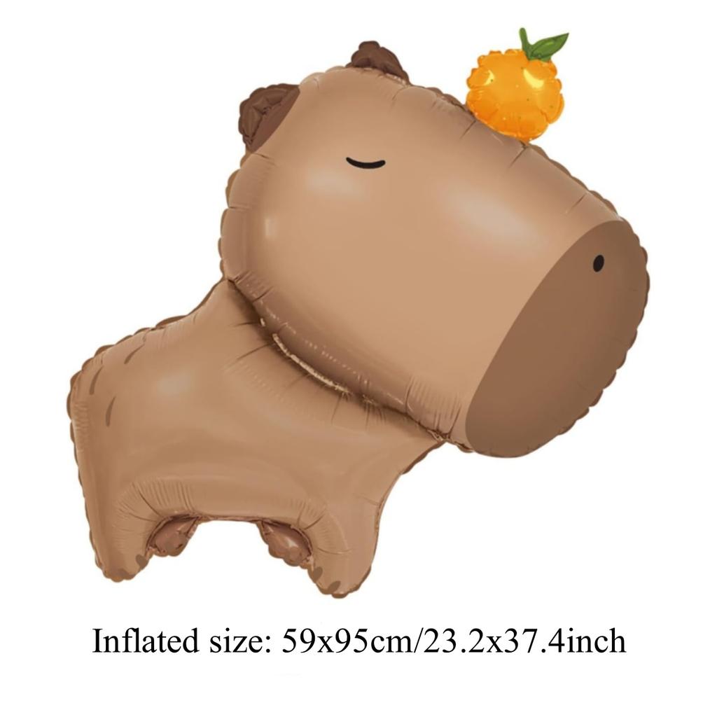 Cartoon Kawaii Capybara Theme Aluminium Film Balloon Kids Children Birthday Balloon Toy Baby Shower Globos Decoration Supplies