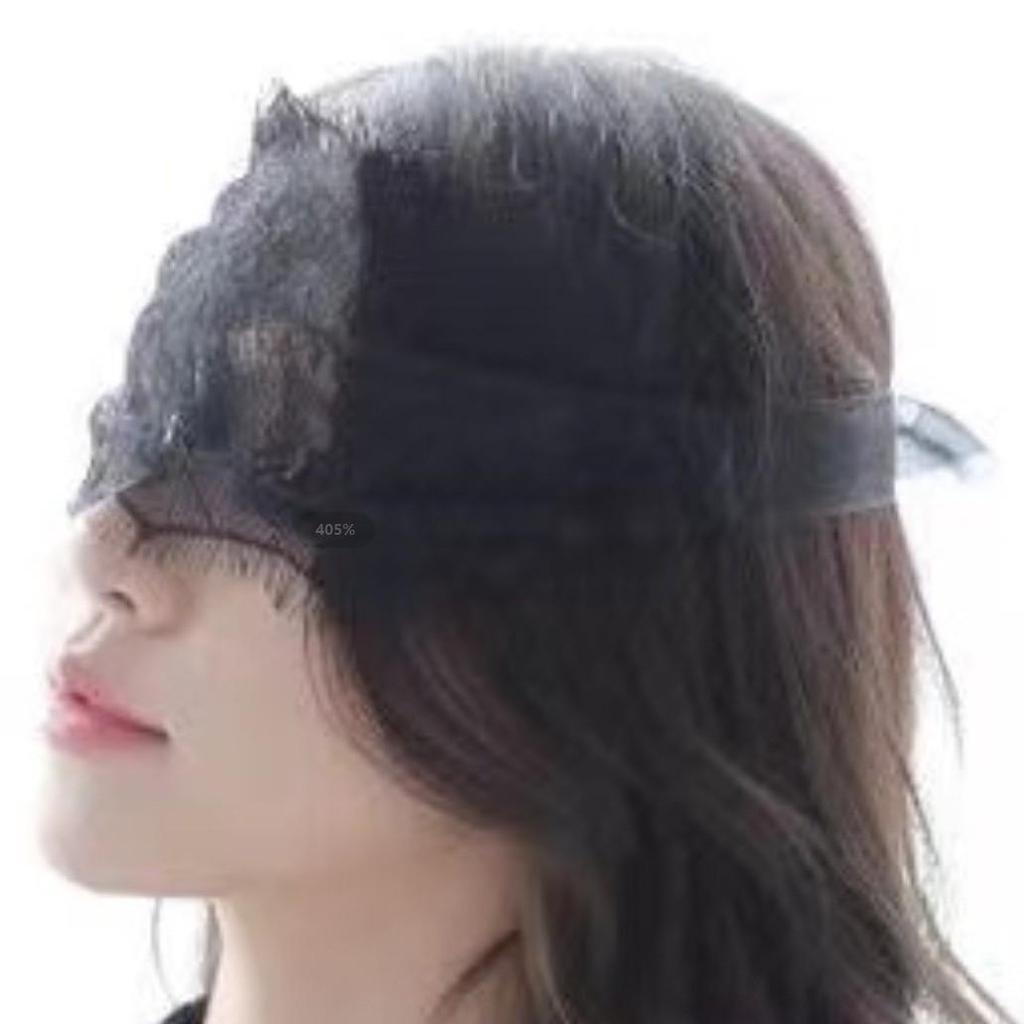 Lingerie Set with Eye Mask, Hand-Torn Stockings, Dog Chain Choker, and Lace Temptation