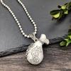 Vintage Thai silver long necklace flower pendant simple long sweater chain accessories women