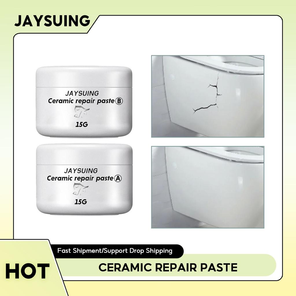 Ceramic Repair Paste Tub Tile Shower Repair Kit AB Glue White Porcelain Cracks Chip Porcelain Washbasin Bathtub Tile Adhesive