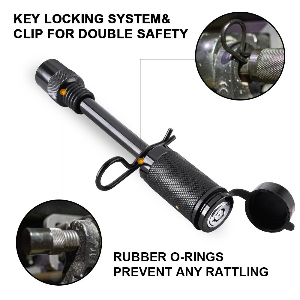 Trailer Hitch Pin Lock 1/2" 5/8" Heavy Duty Tow Receiver Dumbbell Trailer Locks for RV Truck Universal Car Accessories