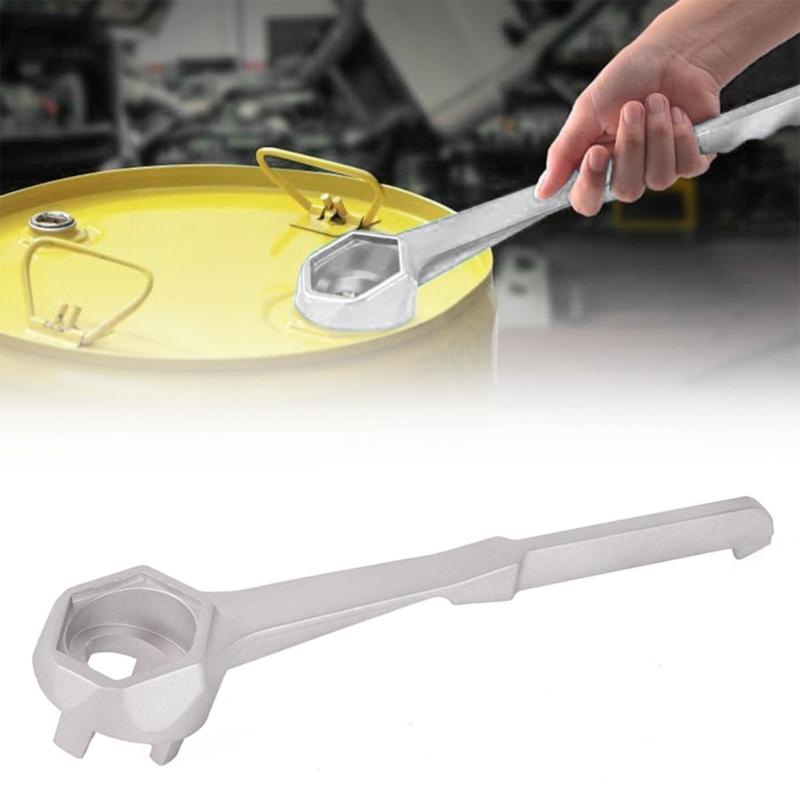 Practical Adjustable Drum Plugs Wrench Fit 2Inch and 3/4Inch Lid Fireproof No Magnetic Tool for Industrial Use