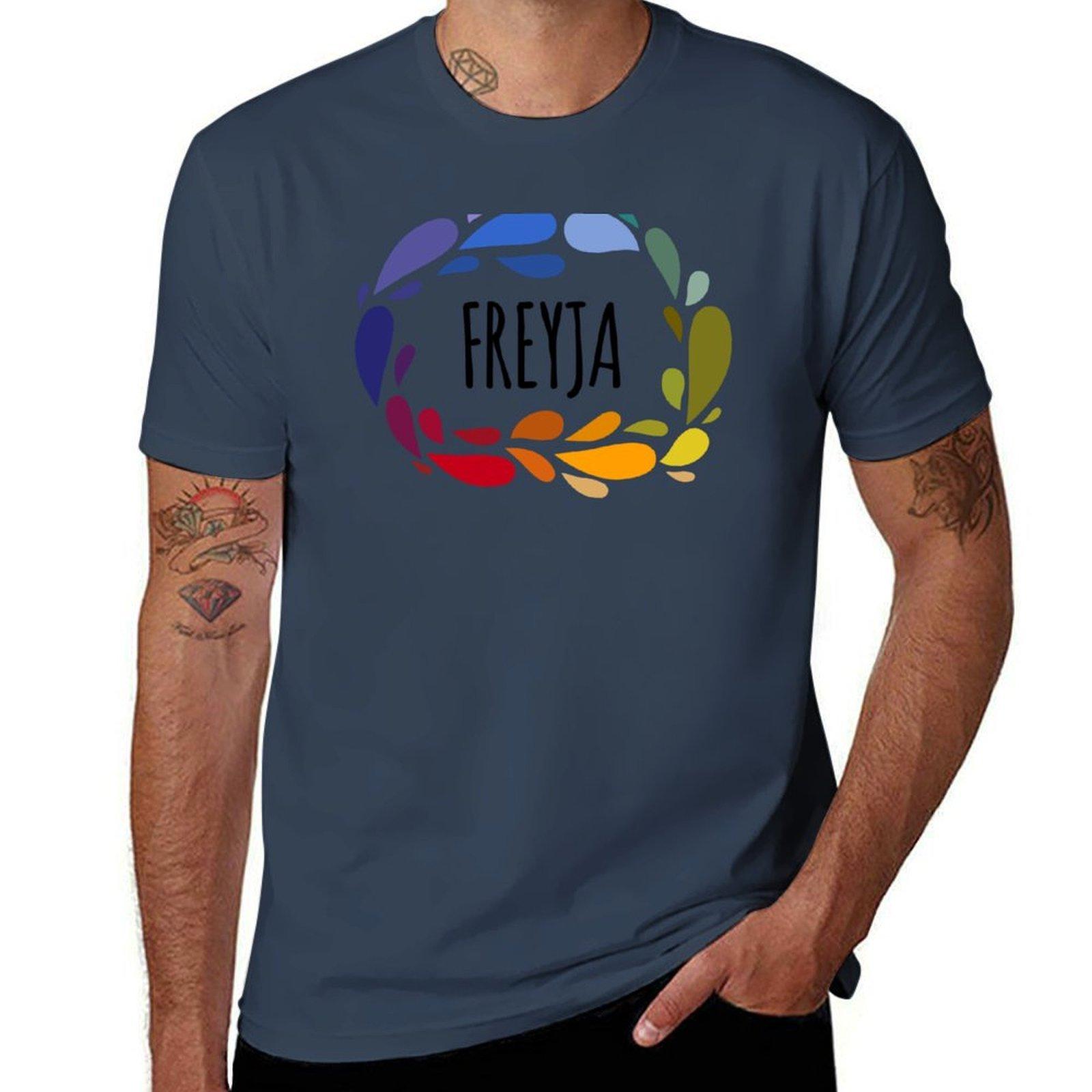 Freyja Name Cute Colorful Gift Named Freyja Tshirt Large Size Short Sleeve Tshirt S