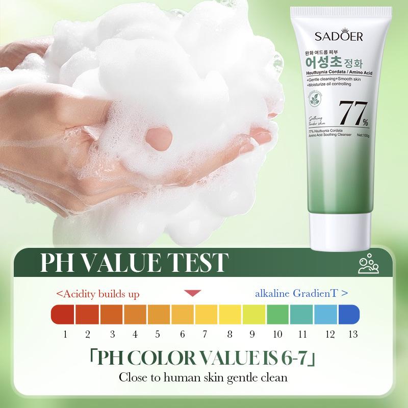 Spot Cleanser 100g Houttuynia cordata amino acid soothing facial cleanser skin care products