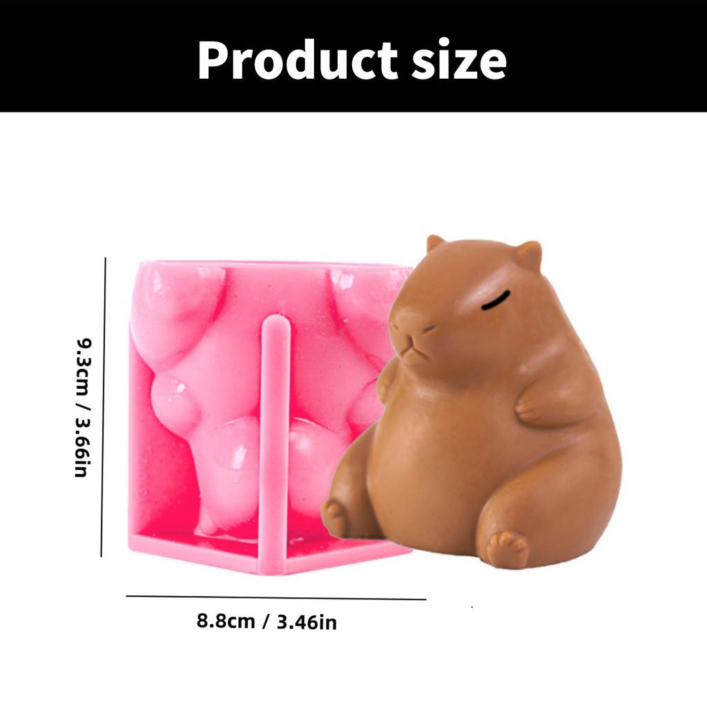 Stampo in Silicone 3D Capibara per Torta per Cottura a Forma di Animale Mousse Cioccolato Gelato Stampo Flessibile per Artigianato da Cucina