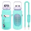 2L Water Bottle Covers Large Capacity Motivational Water Bottles Holder Bag Thermos Sleeve Drinkware Accessories with Strap