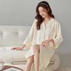 Pajamas Women's Summer Thin Ice Silk Short-sleeved Half-sleeved Simulated Silk Pajamas Cool Loungewear Large-size Dress