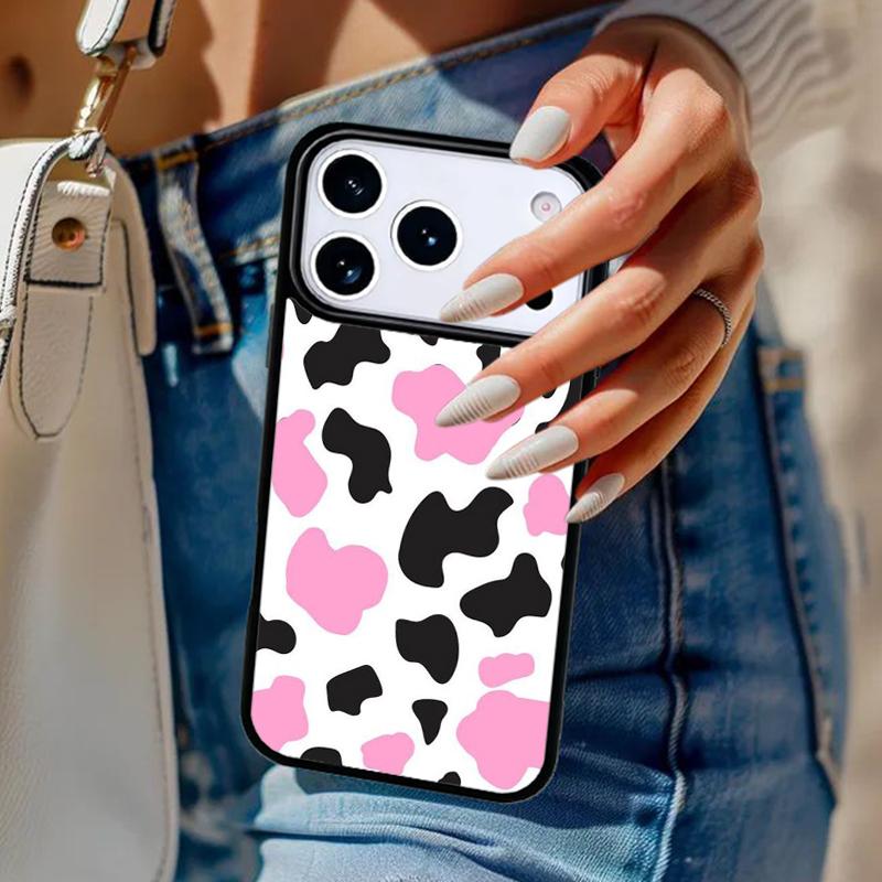 Milk Cow Skin Print Luxury Phone Case For iPhone 17 Air 14 15 13 12 Max Cover For Apple 16e 11 Pro Max Plus Coque