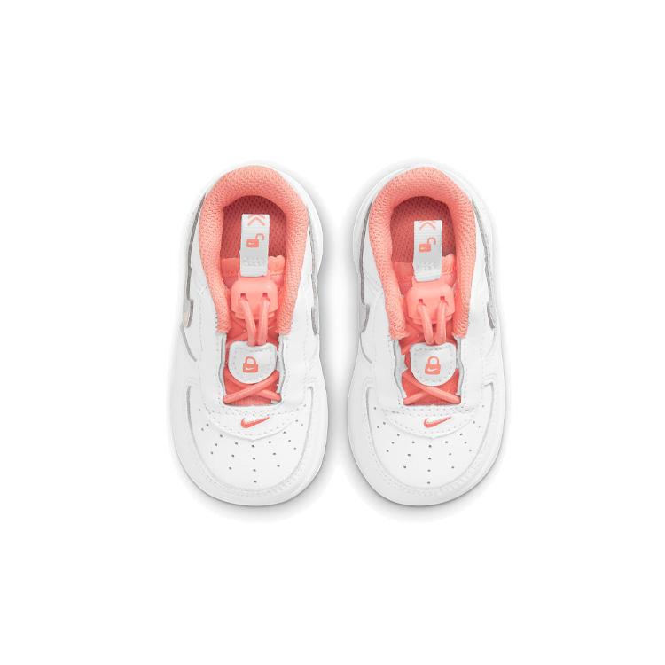 Nike Air Force 1 Low top Toddler Shoes Pink White Infant And Toddler CU5289-103