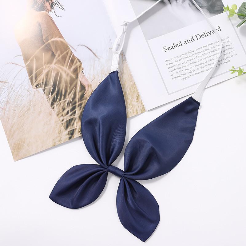 Solid Color Rabbit Ear Shape Butterfly Bow Tie Student Uniform Accessories