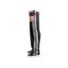 Adidas Originals SS25 Classic Sports Series Striped Retro Comfortable Soft Lace-Up Straight Leg Casual Pants Unisex Bottoms Black JP1165
