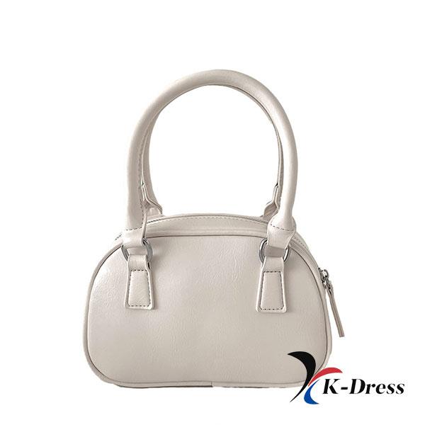 Emaille Mini Crossbody Bowling Bag Two-Way Strap Tote Leren Telefoontasje