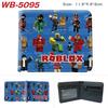 ROBLOX Game Peripheral Wallet Cartoon Print Short Fold Card Holder Unisex Coin Purse Leather 1pcs