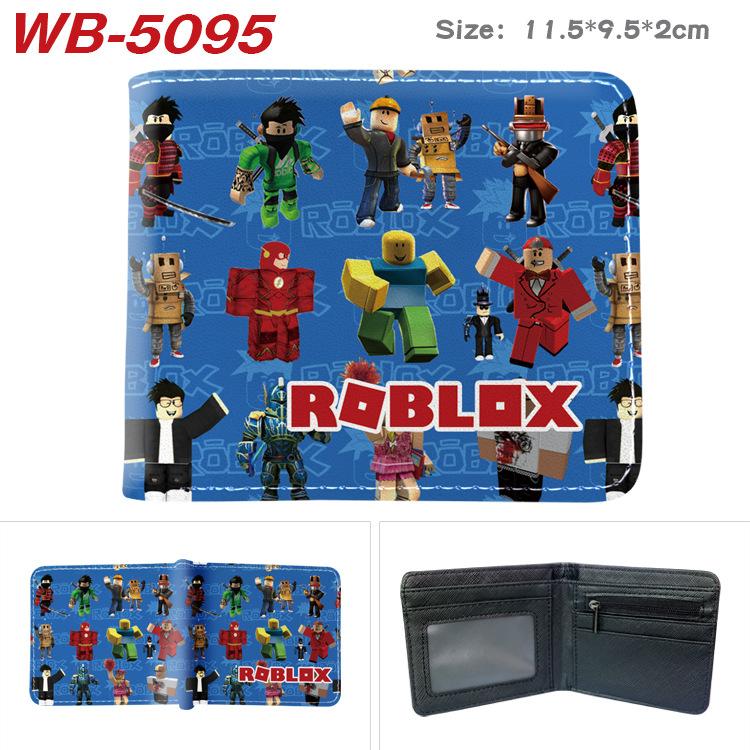 ROBLOX Game Peripheral Wallet Cartoon Print Short Fold Card Holder Unisex Coin Purse Leather 1pcs
