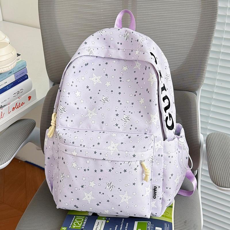 Student Schoolbag Female Star Printed Backpack