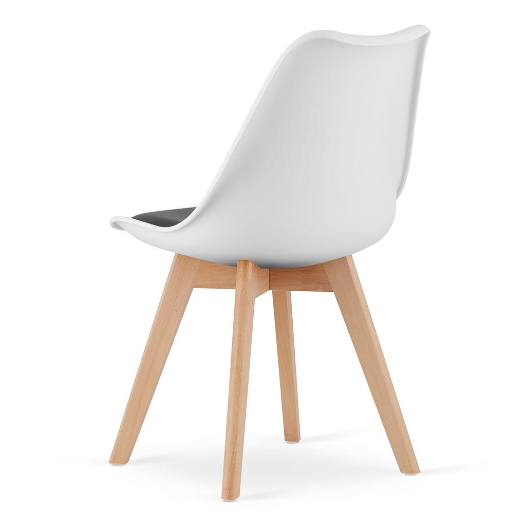 MARK Chair Black and White / Natural Legs X 3