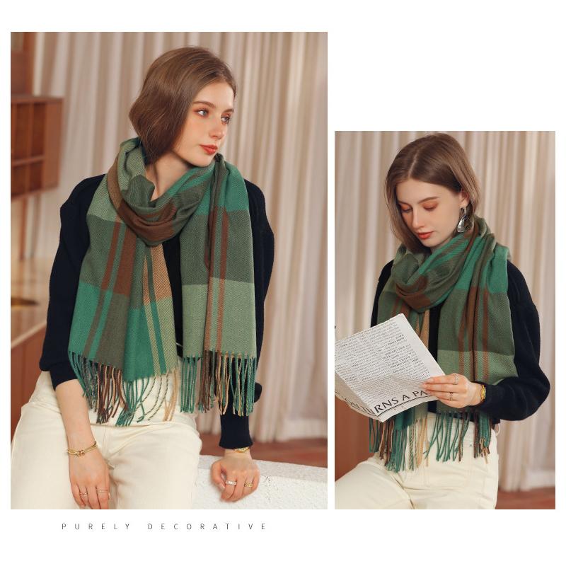 Dámská šála Zimní šál Silný teplý střapec