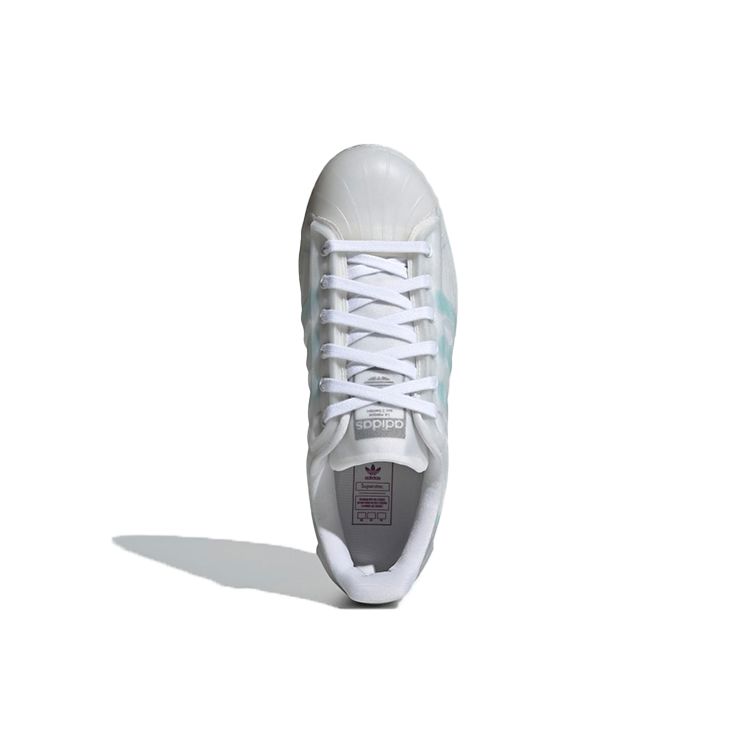 Adidas Originals Superstar Futureshell Synthetic Leather Low-Top Skate Shoes Women Sneakers White Blue FY7356