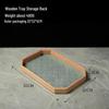 Yangge Begonia Embossed Glass Wooden Tray