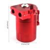 Auto Aluminum Motors Oil Catch Can Reservoir Capture for Tank with Breathing Apparatus Twin Cylinder Engine Universal Fi