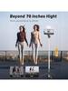 70'' Extendable Selfie Stick Tripod With Wireless Remote & Light – Portable Phone Stand For Smartphones And Cell Phones