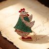 Luxury-style Diamond-studded Small Chicken Brooch, Cartoon-style Rooster Brooch Accessory, Zodiac Chicken