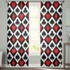 Poker Squares Pik Herz Karo Textur Transparente Vorhänge für Wohnzimmer Tüll für Fenster Voile Garn Kurze Schlafzimmergardinen