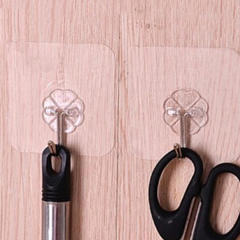 3X Strong Transparent Suction Cup Sucker Wall Hooks Hanger For Kitchen Bathroom