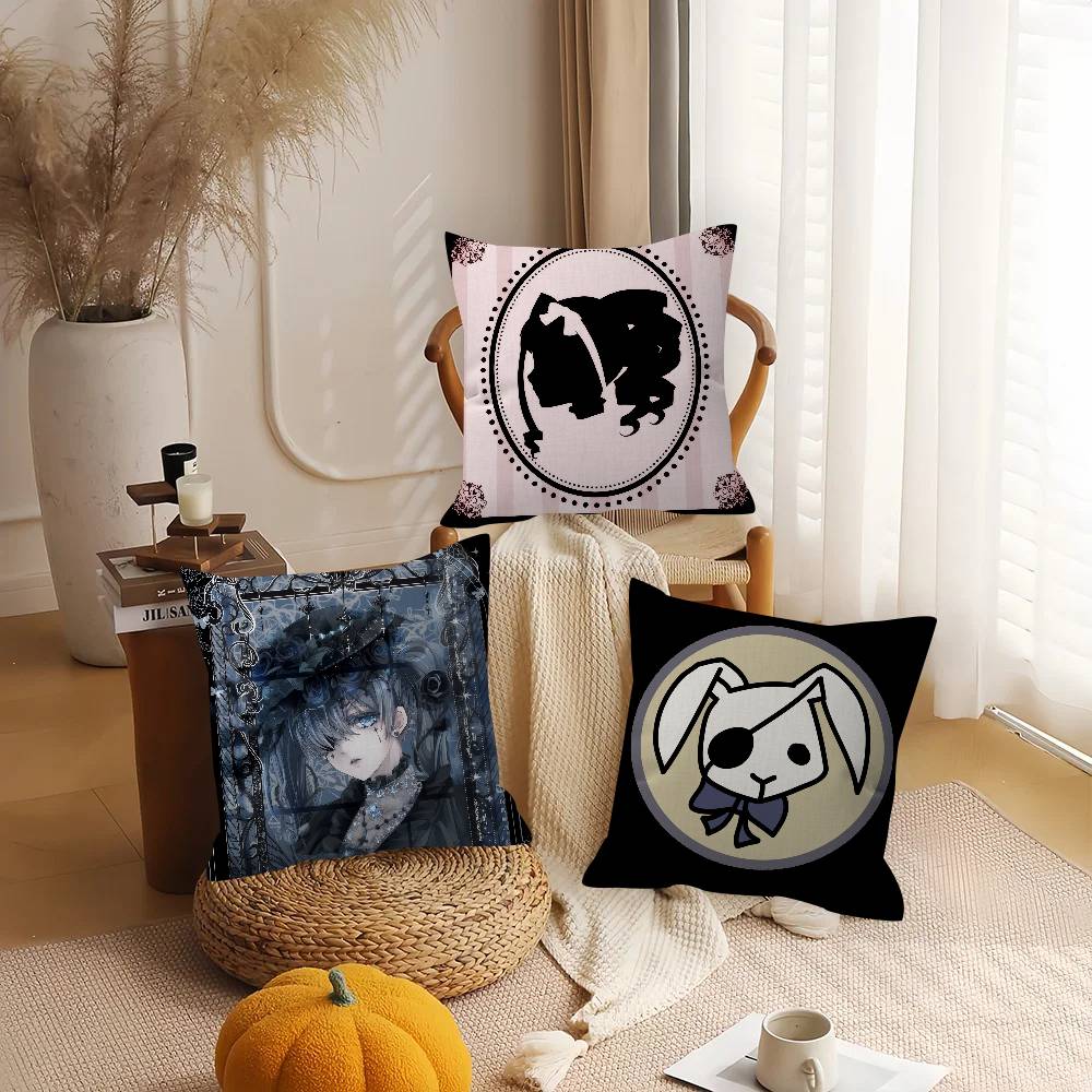 Anime B-Black B-Butler Cushion Pillow Cushion Cover Pillowcase Living Room Sofa Home Decor