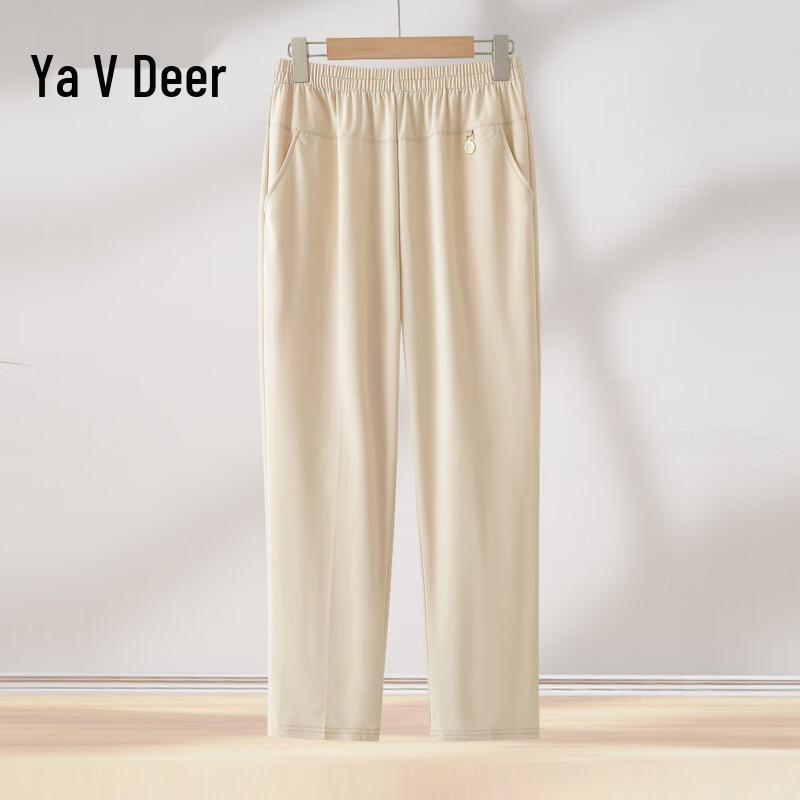 Yalu Women s Summer Ice Silk Straight Leg Cropped Pants 6XL