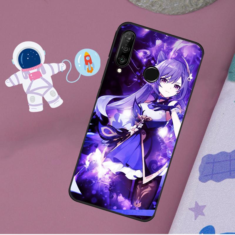 Keqing Genshin Impact Anime For Huawei Nova 11i 8i 7i 3i Nova 10 9 SE 5T Y60 Y61 Y70 Y90 P20 P30 P40 Lite P60 Pro Case