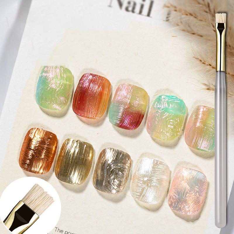 Nail Art Brush Multifunctional Stripe Liner Brushes Modeling Water Ripple Diy Design Hard Bristle Brush Nail Art Tools