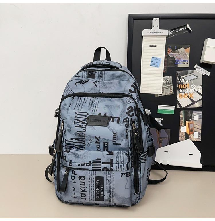 School Bag for Boys, Junior High School Students, High School Students, Large-capacity Campus Backpack for Girls, Graffiti Backpack.