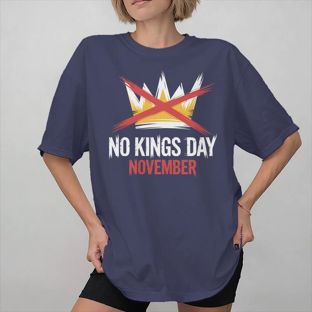 No Kings In America Graphic Printed T Shirts Unisex Women Cotton Tee Shirt Clothing
