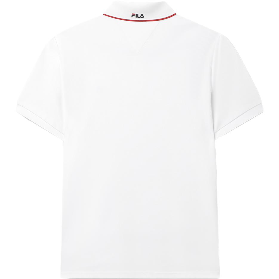 FILA Short Sleeve Polo Shirt 2023 Summer New Style Collared Sports T-Shirt Men Tops White F11M321106FWT