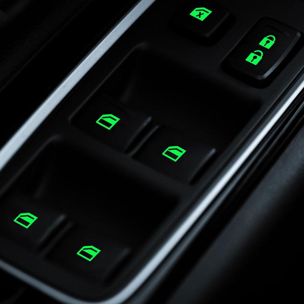 Autoaufkleber, im Dunkeln leuchtender Aufkleber, Fensterknopfanzeige, Knopfaufkleber, Fensterknopf