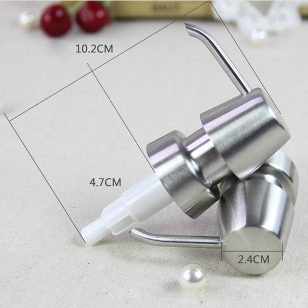Stainless Steel Liquid Soap Lotion Emulsion Bottle Dispenser Pump Pressing Head Nozzle Replacement Jar Tube