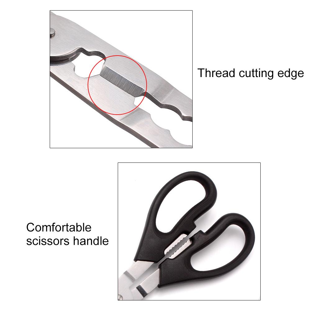 Portable Long Fishing Pliers Scissors Gripper Outdoor Stainless Steel Fish Crab Grabbing Clamp Fishing Tackle Tool Accessories