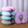 Cuscino da Viaggio a Forma di U Cuscino in Memory Foam Animale Peluche Poggiatesta Supporto per il Collo